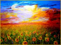 T&Iacute;TULO: GIRASOLES AL ATARDECER